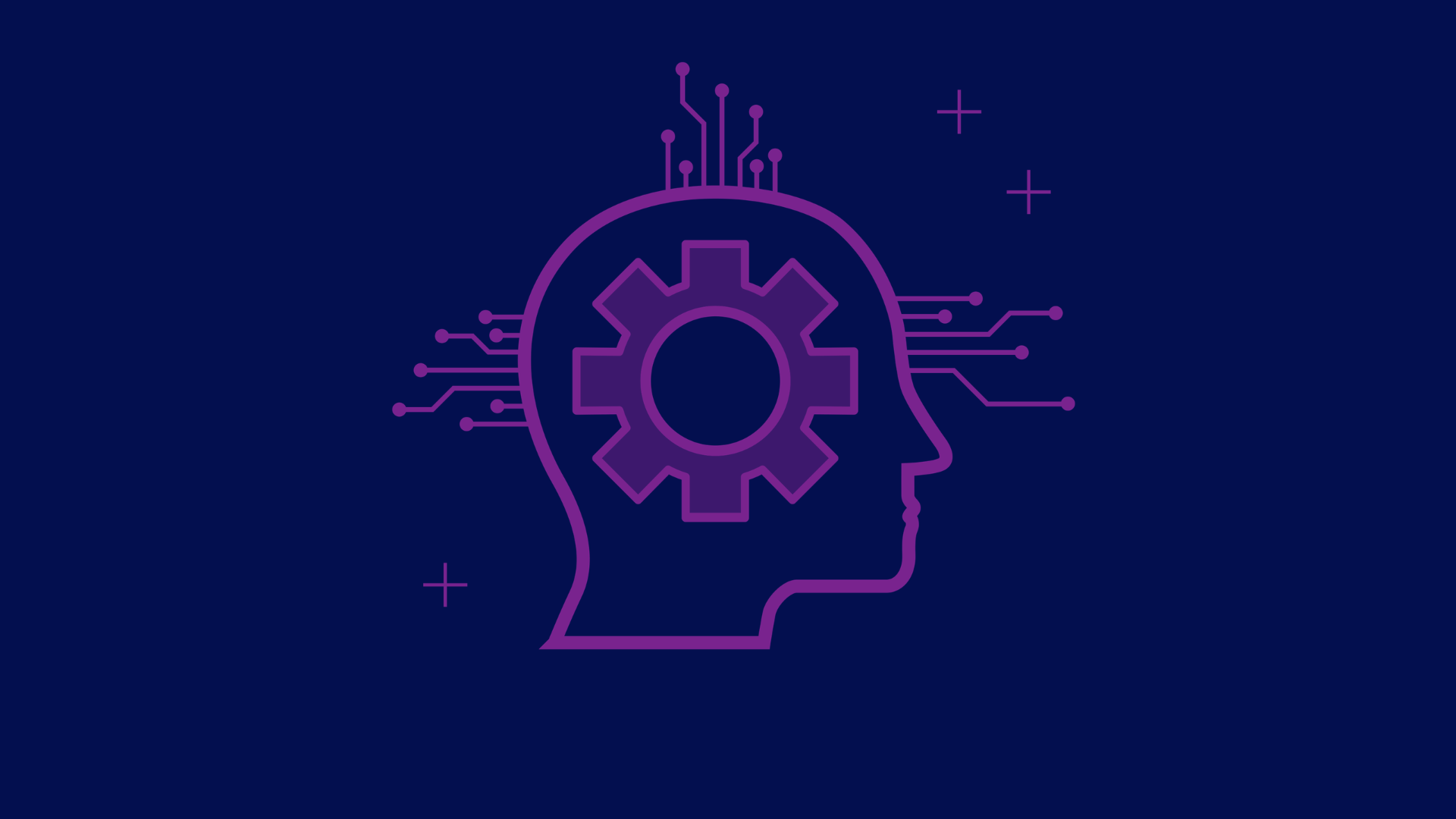 Icon illustrating AI technological design thinking